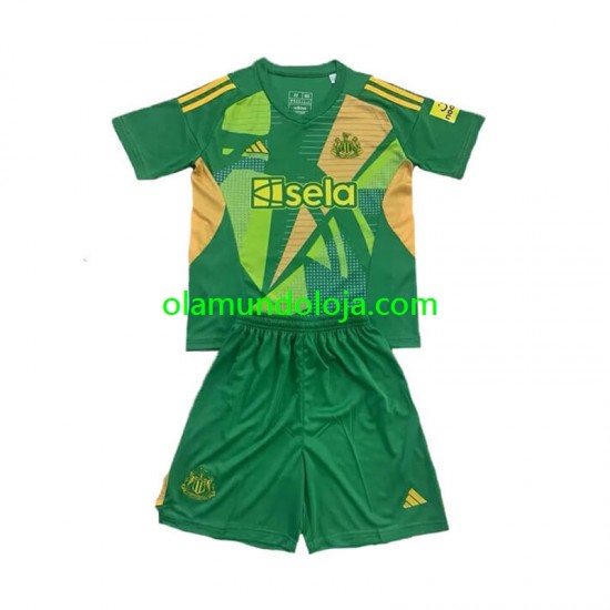 Camisola Newcastle United Guarda-redes Criança Equipamento Primeiro 2024-2025 Manga Curta